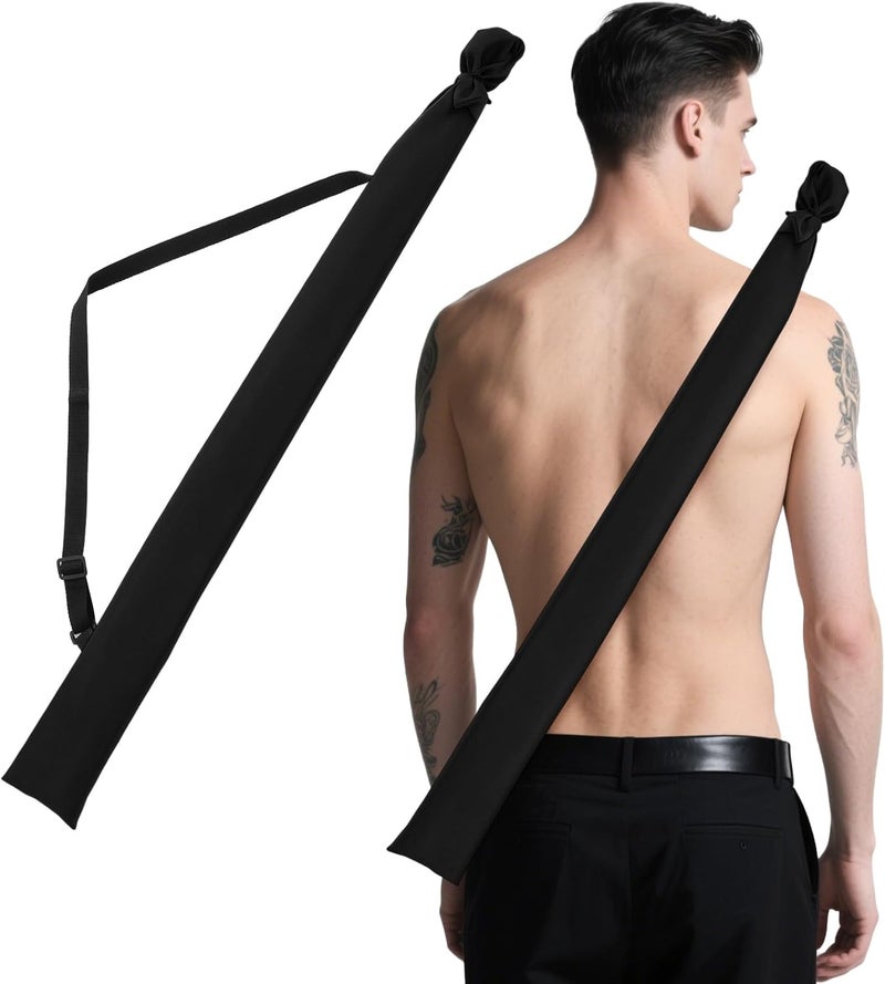 ADLABLD Sword Bag Black Samurai Swords Carrying Case Ninja Sword Sheath Cover Carry Bag Carrying Case Holder Katana Cases with Strap Bokken Bags for Samurai Cosplay Costume Halloween Party - Image 1